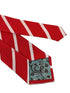 red and white classic  striped  tie